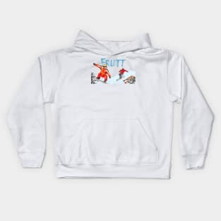 Skiing and snowboarding in Frutt Kids Hoodie